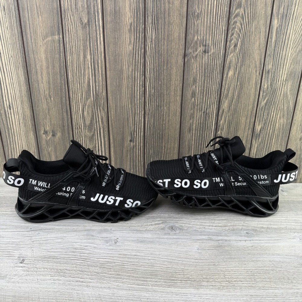Just So So Black, White Running Sneakers. Women's Size 40 (9-9.5 See Size Chart)